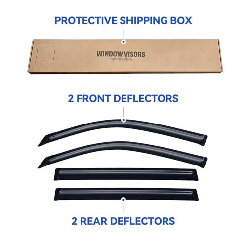 Window Visors Rain Guards for 2008 (2008-2016 Toyota Land Cruiser)