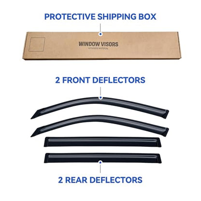 Window Visors Rain Guards for 2008 (2008-2016 Toyota Land Cruiser)