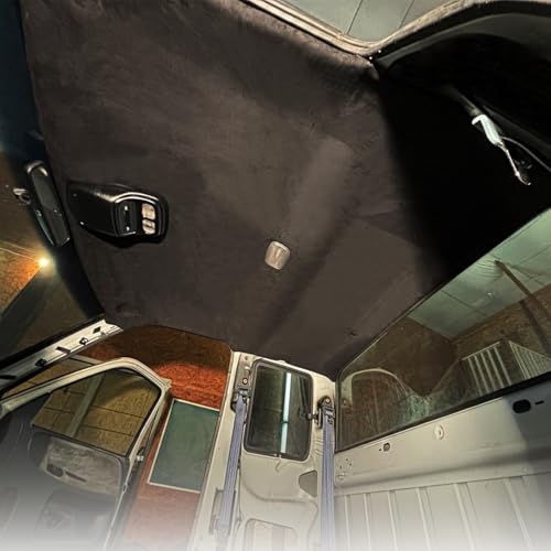 Suede Headliner Fabric with Foam Backing (Black / 96"L×60"W)