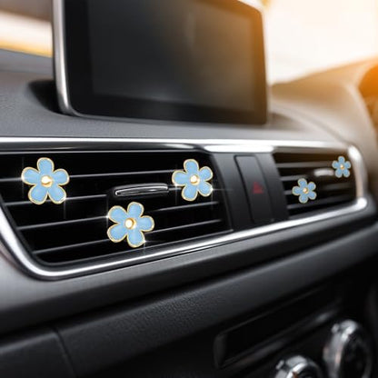 6 Pcs Daisy Vent Clips for Car (Blue / 1 Count (Pack of 6))