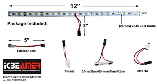 12 Inch LED Cargo Light Strip (White)