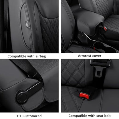 Wrangler JK Seat Covers Custom Fit for Jeep Wrangler (Black / 13-17 JK 2 Door Full Set)