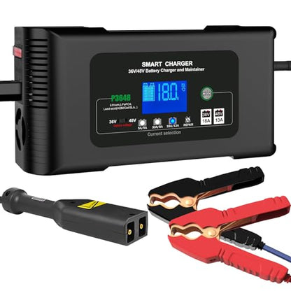 Golf Cart Battery Charger 36V 18A and 48V 13A Trickle Charger (D Style Plug)