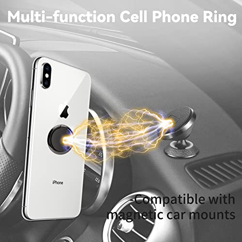 Metal Cell Phone Ring Holder Finger Ring Stand (Black)