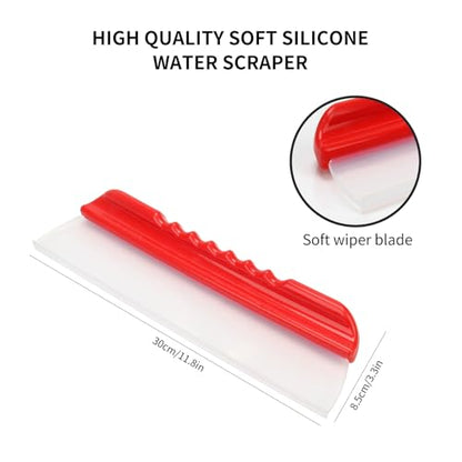 2 Pack 12inch car Squeegee (Red--2p)