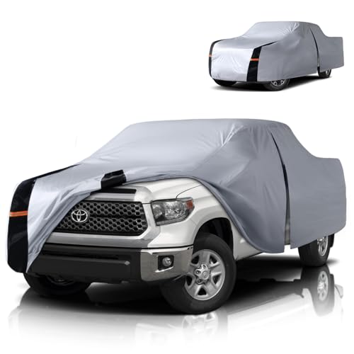 Multi Layer Toyota Tundra Truck Cover (W.Fit Tundra(2021-2026) Double/CrewMax Cab SB / White Truck Cover)
