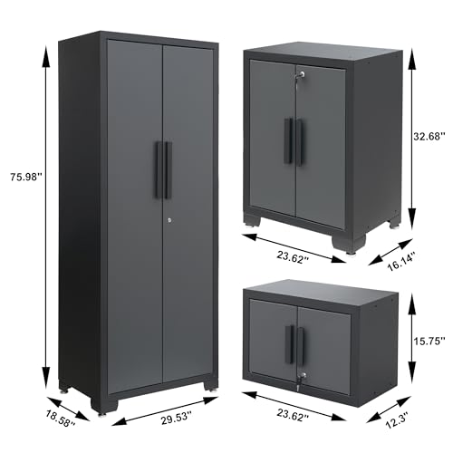 Garage Storage Cabinets System (Black/Grey)