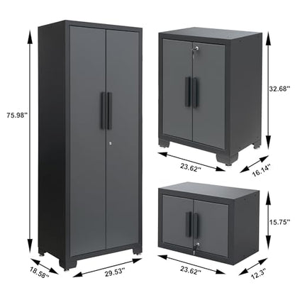 Garage Storage Cabinets System (Black/Grey)