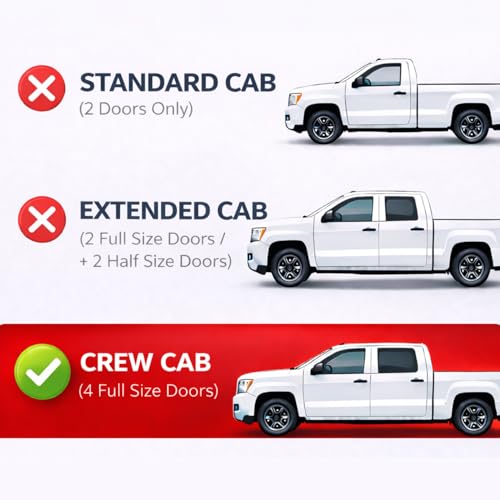 Rain Guards Fit for 1992 (1992-2000 C/K Crew Cab)