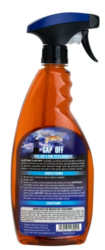 Sap Off, Fast-Acting Sap, Pine Tar & Bug Remover Spray, 22 Fl Oz, Non-Abrasive Formula Safe for Paint, Glass & Plastic, Removes Dried-On Sap, Tar, and Bug Residue Quickly