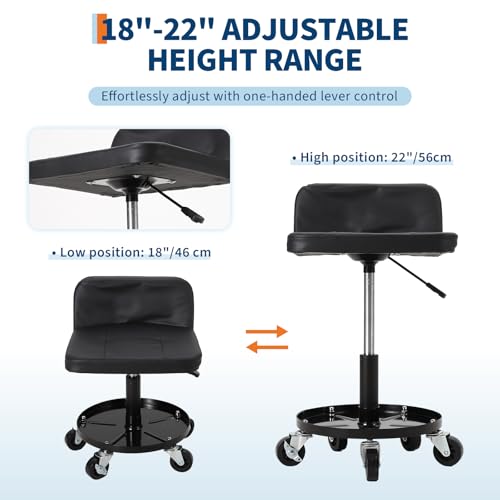 Garage Stool 16” (Black-1)