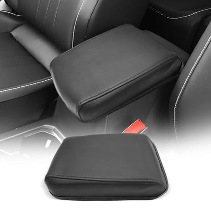 for 2022 2023 2024 2025 2026 Volkswagen Taos Center Console Cover Armrest Cover for Taos Accessories Middle Console Arm Rest Protector (Taos Thin Black Leather)