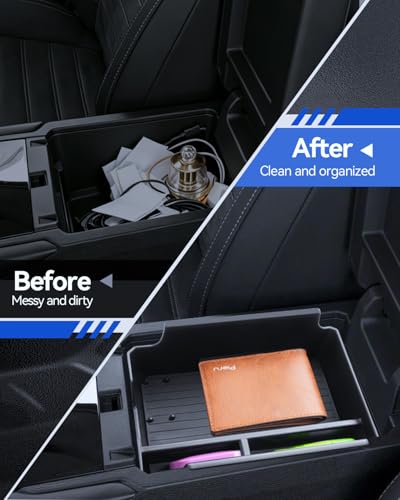 for Outlander Center Console Organizer 2025 Outlander Accessories 2 Pcs Set with Center Console Organizer + Silicone Cup Holder Durable [NOT for 2025 Outlander PHEV&Sport] (for 2025 Mitsubishi Outlander)
