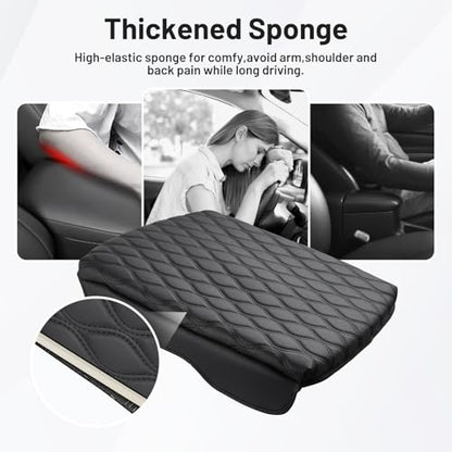 Center Console Cover for 2019 (1)19-26|RAM 1500/2500/3500|Bucket Seat,Wavy,+Thick)