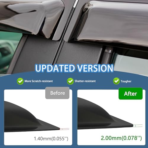 4PCS Rain Guards Window Visors Wind Deflector Fits for 2012 (For 2012-2016 Honda CRV)