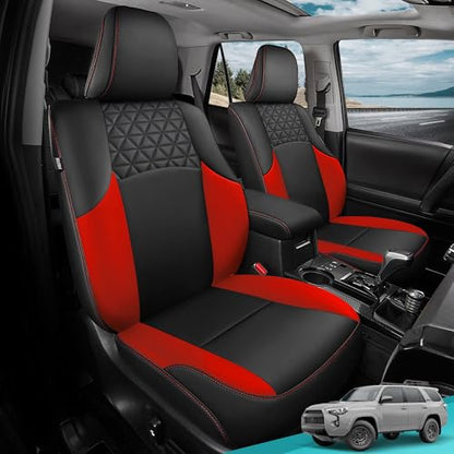 Seat Covers for Toyota 4Runner 2011 (2011-2024 3-ROW,7 seats MODEL ONLY / BLACKRED)