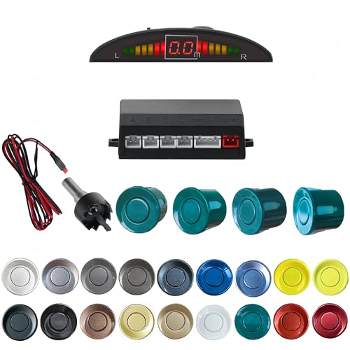 Parking Sensor Kit Backup Sensor Kit Reverse Sensor for Car 20 Color Options for Probes Adjustable Alarm Volume Professional Sensore de Reversa para Carro Safe Driving Assistant（Green） (Green)