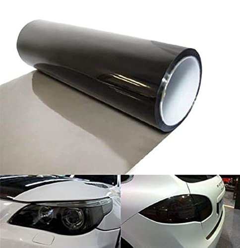 12 by 48 Inches Self Adhesive Headlight (12 X 48 / Light Black)