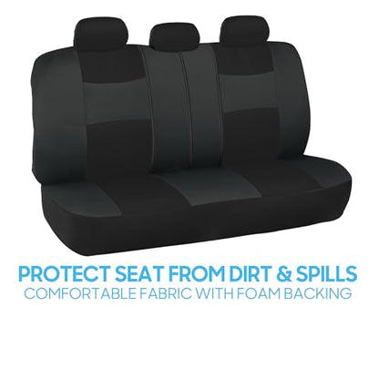 PolyPro Car Seat Covers Full Set in Reverse Charcoal (Reverse Charcoal)
