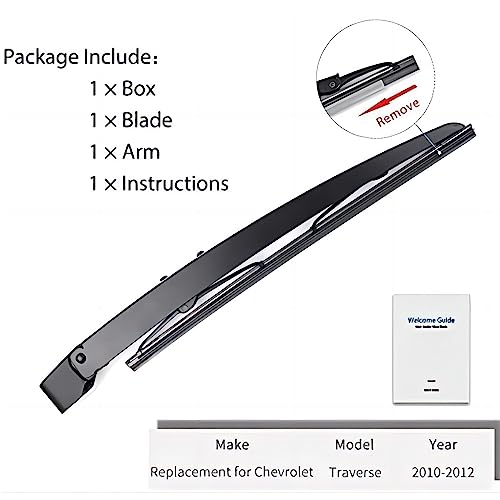 20935081 Rear Windshield Wiper Arm Blade Set (16"+13"（Top Lock）)
