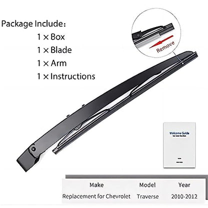 20935081 Rear Windshield Wiper Arm Blade Set (16"+13"（Top Lock）)