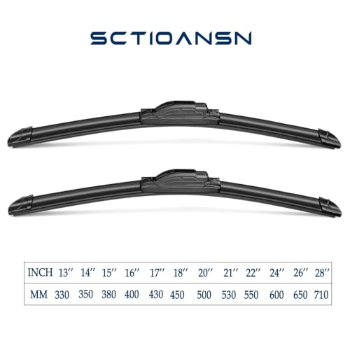Windshield Wiper Blades Fits Chevy Trailblazer 2002 (22''+22''+16''(Front & Rear Windshield Wiper))