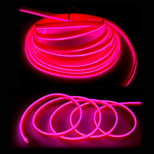 El Wire Pink Interior Car LED Strip Lights (Pink / 5 M)