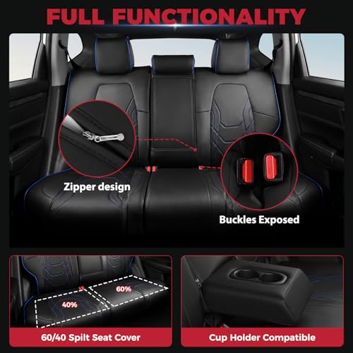 Seat Covers for 2017 (Black & Blue / CR-V 2017-2022 Full Set)
