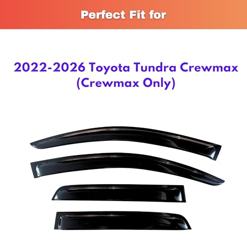 Rain Guards Window Visors for 2022 (2022-2026 Tundra Crewmax)