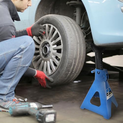 3 Ton (6,000 LBs) Automotive Jack Stands,Heavy Duty Steel Car Lifting Stand for Garages,Repair Shops,Adjustable Height 11.4"-16.8",1 Pair (3 Ton)