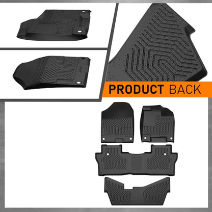 Floor Mats Fit Honda Pilot 8 Passenger 2016 (2016-2022|Fit Honda Pilot|3PCS)
