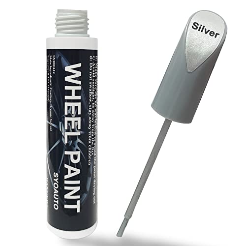 Silver Rim Touch Up Paint Rim Scratch Repair Pen Wheel Touch Up Paint Car Rim Paint Pen Universal Color Silver Wheel Paint (Silver)