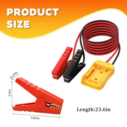 2FT 8AWG Car Jumper Cables with Adapter (2FT)