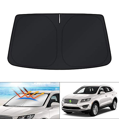 Windshield Sun Shade for Lincoln MKC SUV 2015 2016 2017 2018 2019 Sunshade Accessories Window Sun Protector Foldable Block UV Rays Keep Car Cooler (FOR | Lincoln MKC 2015-2019)