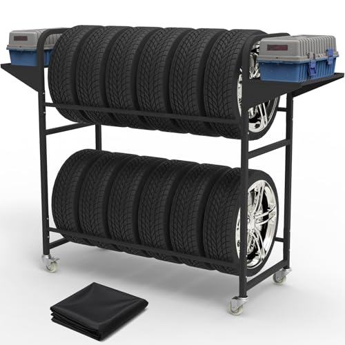 Tire Storage Rack 44" x 44" x 18" with Anti (44" x 44" x 18" / Modern)