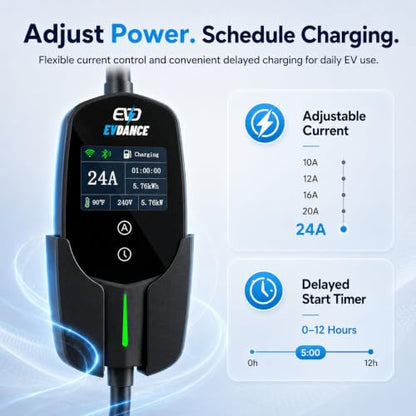 Level 2 EV Charger for Tesla Models (NEMA 14-30 Plug)