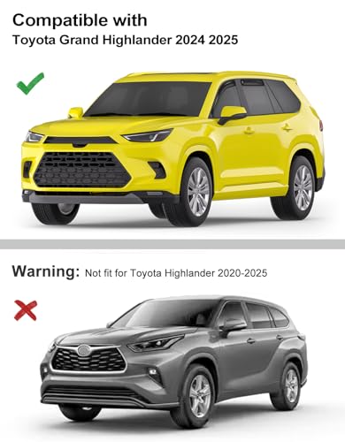 Window Visors Rain Guards for Toyota Grand Highlander 2024 (Fit for 2024-2026 Toyota Grand Highlander)