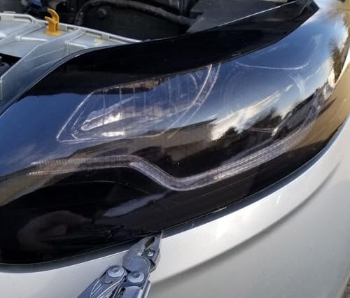 Extra Wide Headlight Taillight Vinyl Tint Wrap 16 Inch x 60 Inch Roll (16" x 60" / Hex+ Dark Smoke)