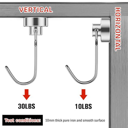 50 Pack Magnetic Hooks (Silver / 0.63in)