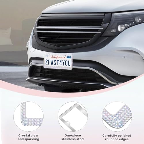 2 Pack License Plate Frames for Women (Colorful (2PCS))