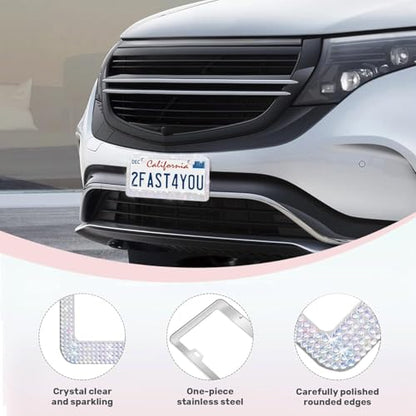 2 Pack License Plate Frames for Women (Colorful (2PCS))