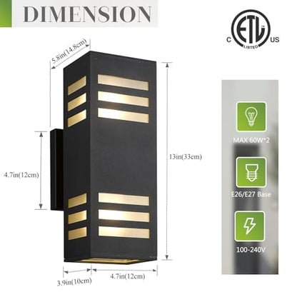 Porch Lights Outdoor Modern (Black/Modern 1 / 13inch (1 lamp))