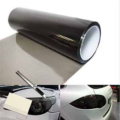 12 by 48 Inches Self Adhesive Headlight (Light Black)