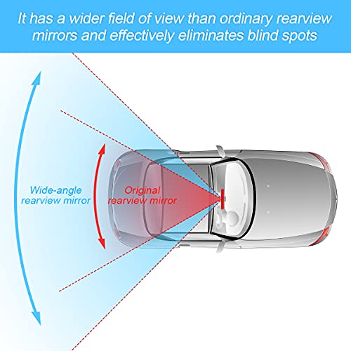 12 Inch Panoramic Car Rearview Mirror (White)