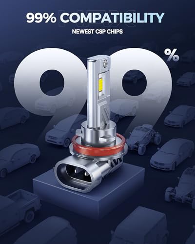 10X Brightener H11 Led Bulb for Car Owners (H11)