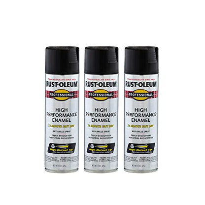 Professional High Performance Flat Black Spray Paint (Flat Black / 15 Ounce (Pack of 3))