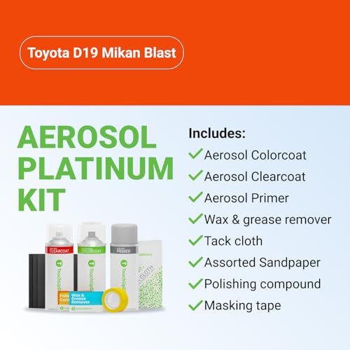 Car Paint Touch Up Spray Kit (Aerosol Spray - Platinum Kit / Mikan Blast)