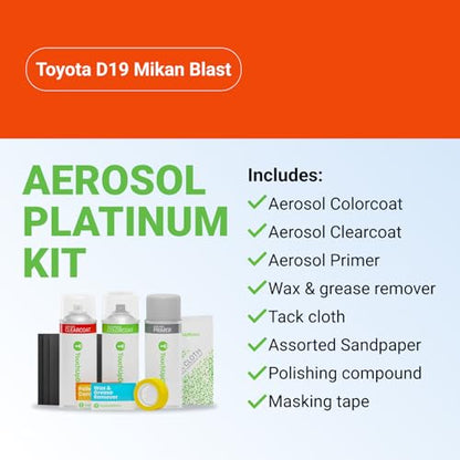 Car Paint Touch Up Spray Kit (Aerosol Spray - Platinum Kit / Mikan Blast)