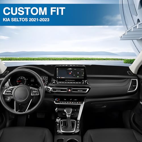 Black Dash Cover for Kia Seltos 2021 2022 2023 (Seltos 21-23(black))