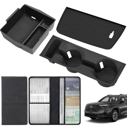 Upgraded for 2026 Subaru Forester Accessories Center Console Organizer 4Pcs (L-For-2026-forester)
